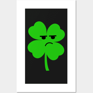 Grumpy Four Leaf Clover Posters and Art